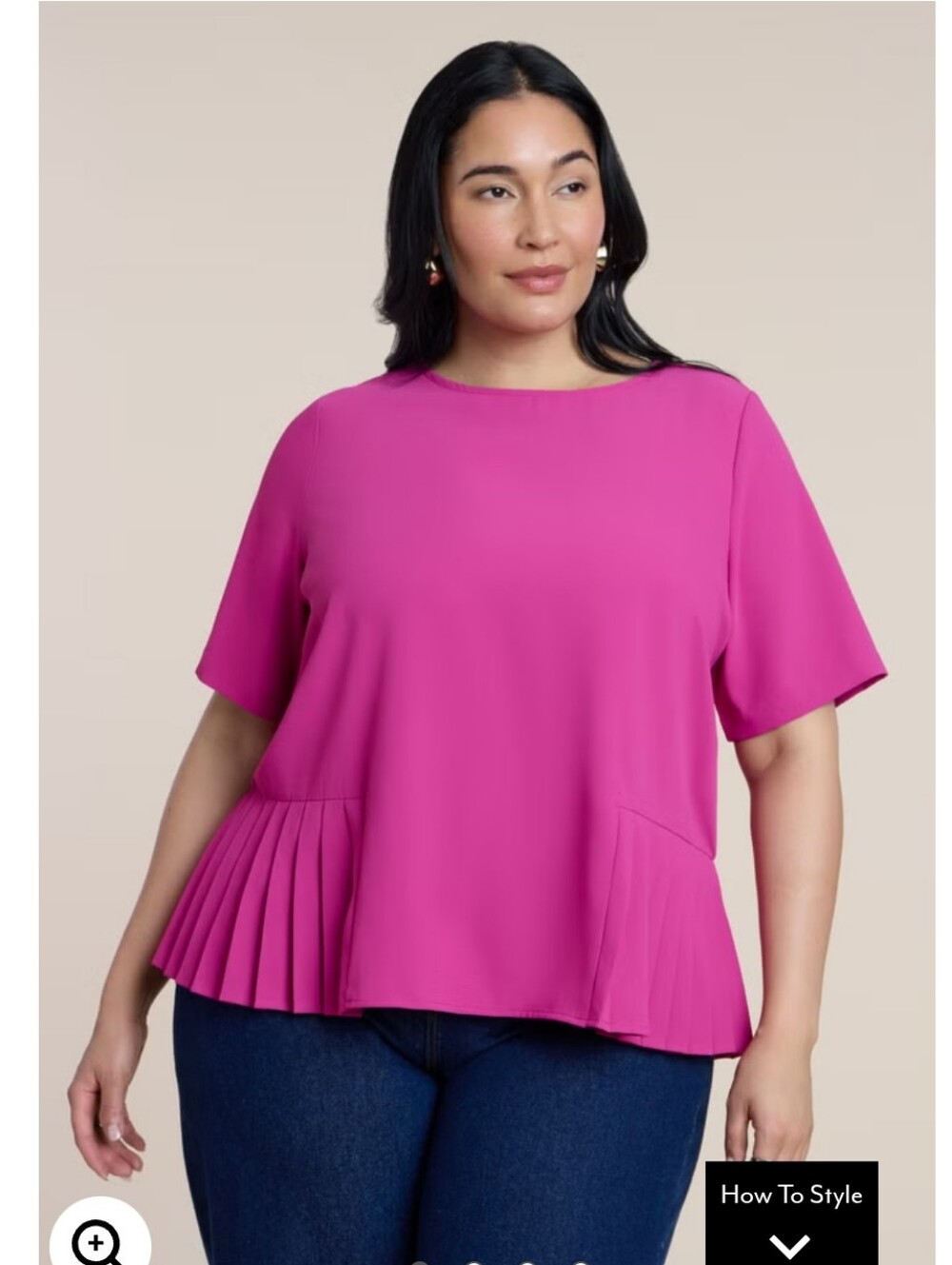 Eloquii Pleated Hem Top NWT size 22